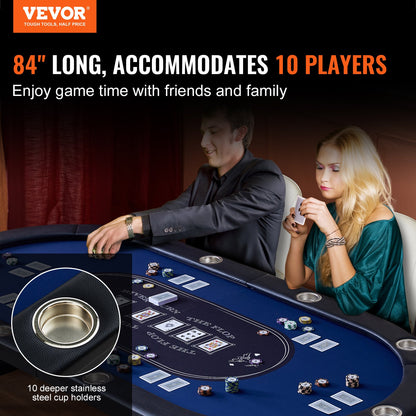 VEVOR Folding Poker Table Top - Select Your Configuration - DZDTZDPKPZ105FRSBV0 - view 2