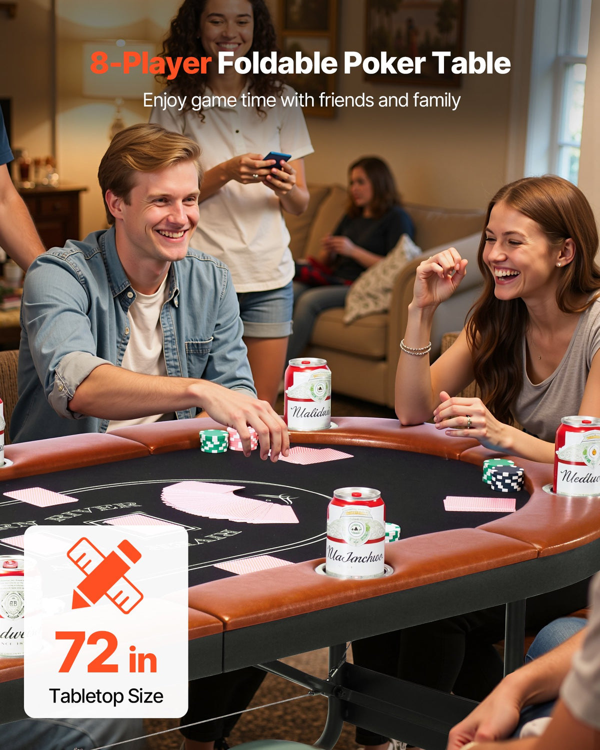 VEVOR Folding Poker Table Top - Select Your Configuration - DZDTZDPKPZ71BJ6V8001V0 - view 2