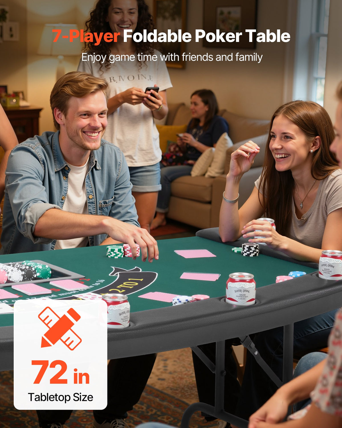 VEVOR Folding Poker Table Top - Select Your Configuration - DZDTZDPKPZ725FTO2001V0 - view 2