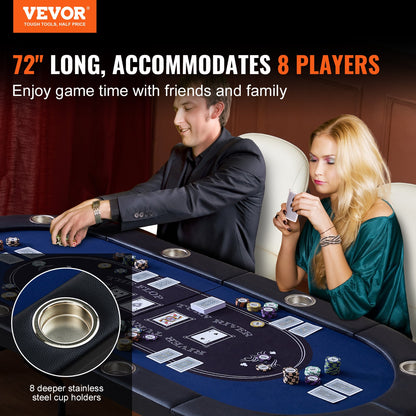 VEVOR Folding Poker Table Top - Select Your Configuration - DZDTZDPKPZ8P95XDIV0 - view 2