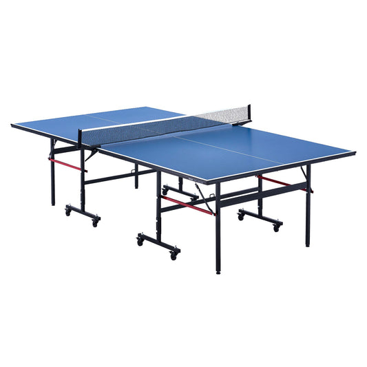 VEVOR Ping Pong Table, Professional Table Tennis Game, Indoor MDF Portable Table Tennis Table, Foldable Ping Pong Table with Quick Clamp Net and Lockable Wheel, 10 Minute Easy Assembly, 12mm Tabletops - DZDTZDPPQZ12A94CKV0 - view 1