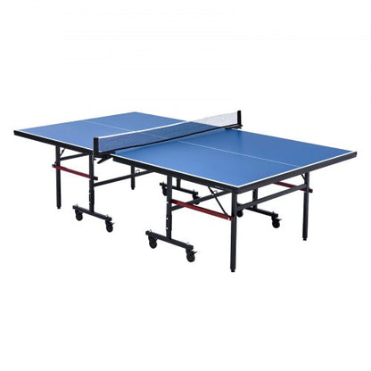 VEVOR Ping Pong Table, Professional Table Tennis Game, Indoor MDF Portable Table Tennis Table, Foldable Ping Pong Table with Quick Clamp Net and Lockable Wheel, 10 Minute Easy Assembly, 18mm Tabletops - DZDTZDPPQZ1877HKXV0 - view 2