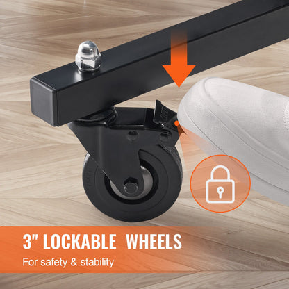 VEVOR Ping Pong Table, Professional Table Tennis Game, Indoor MDF Portable Table Tennis Table, Foldable Ping Pong Table with Quick Clamp Net and Lockable Wheel, 10 Minute Easy Assembly, 18mm Tabletops - DZDTZDPPQZ1877HKXV0 - view 7