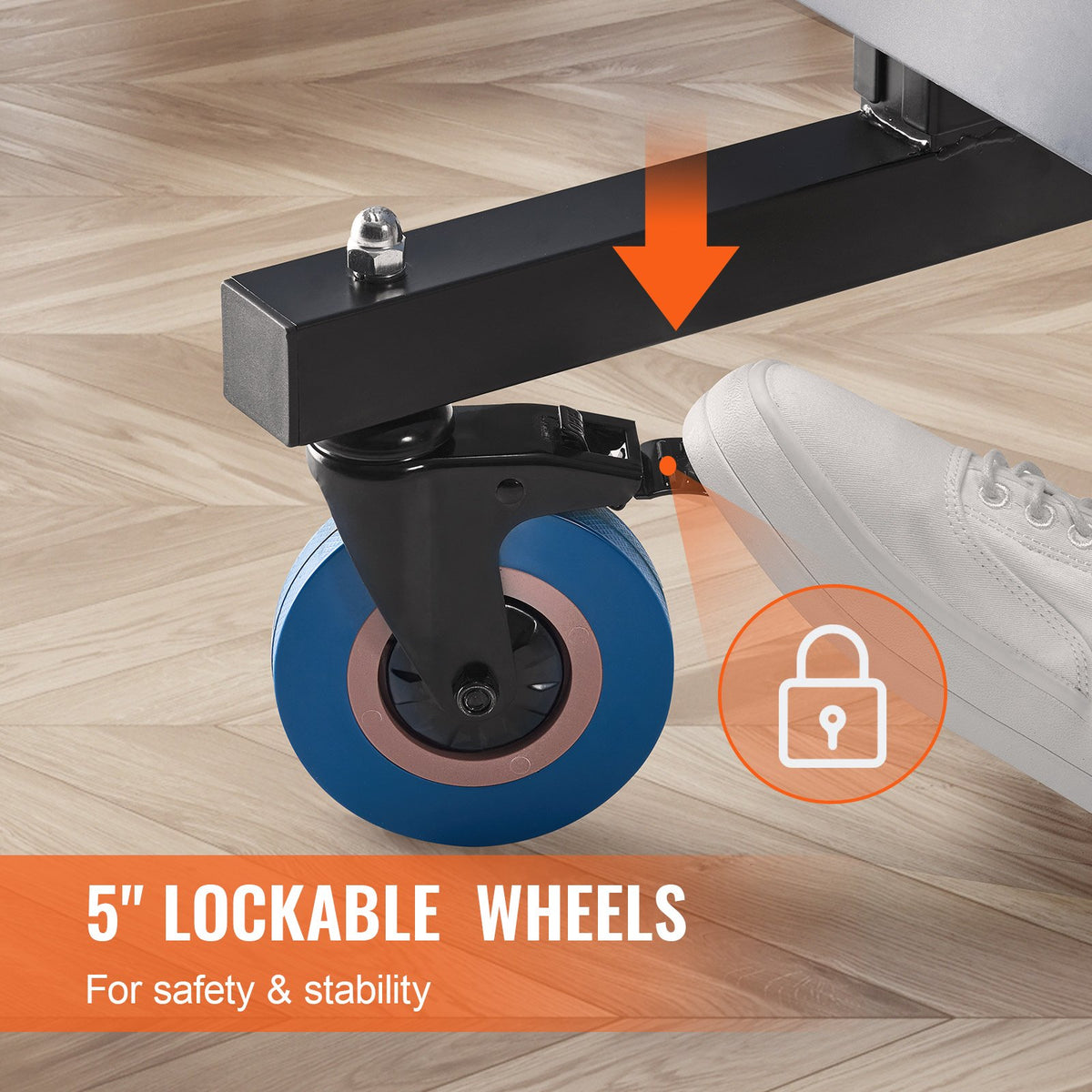VEVOR Ping Pong Table, Professional Table Tennis Game, Indoor MDF Portable Table Tennis Table, Foldable Ping Pong Table with Quick Clamp Net and Lockable Wheel, 10 Minute Easy Assembly, 25mm Tabletops - DZDTZDPPQZ257835ZV0 - view 7