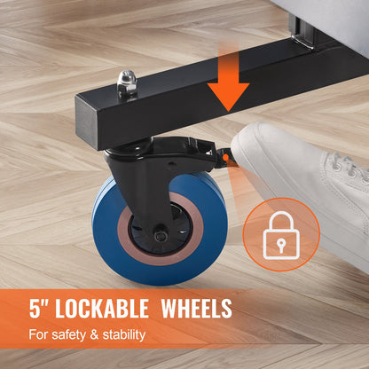 VEVOR Ping Pong Table, Professional Table Tennis Game, Indoor MDF Portable Table Tennis Table, Foldable Ping Pong Table with Quick Clamp Net and Lockable Wheel, 10 Minute Easy Assembly, 25mm Tabletops - DZDTZDPPQZ257835ZV0 - view 7