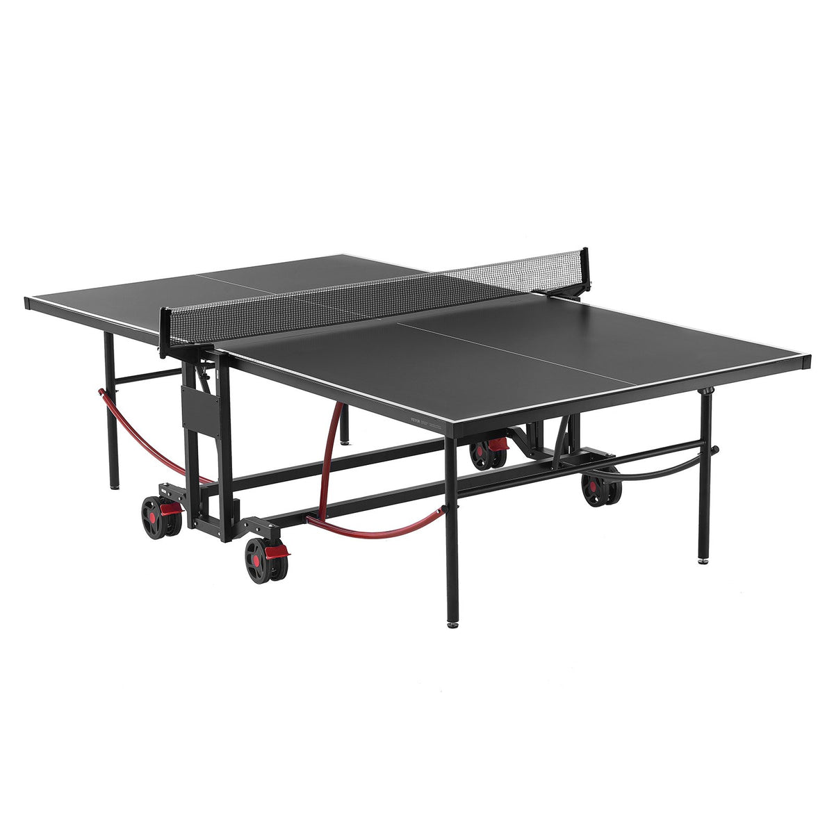 VEVOR Ping Pong Table, Professional Table Tennis Game, Indoor/Outdoor All Weather Aluminum Table Tennis Table, Portable Foldable Table with Quick Clamp Net & Large Lockable Wheels, 10 Minute Assembly - DZDTZDPPQZ6MQ32J9V0 - view 1