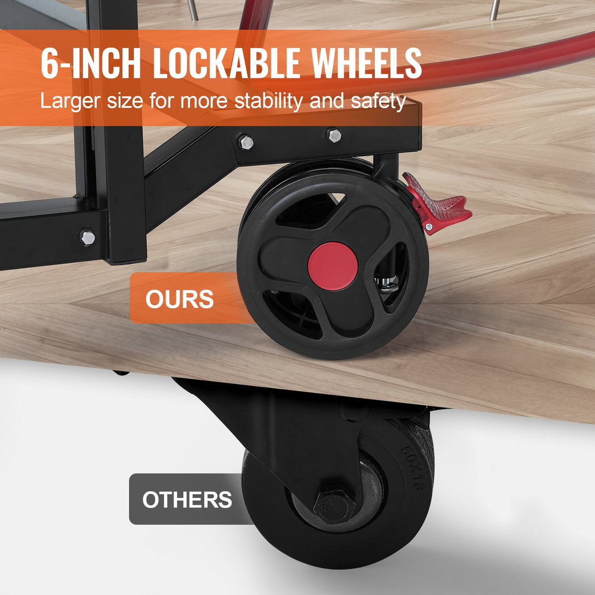 VEVOR Ping Pong Table, Professional Table Tennis Game, Indoor/Outdoor All Weather Aluminum Table Tennis Table, Portable Foldable Table with Quick Clamp Net & Large Lockable Wheels, 10 Minute Assembly - DZDTZDPPQZ6MQ32J9V0 - view 7