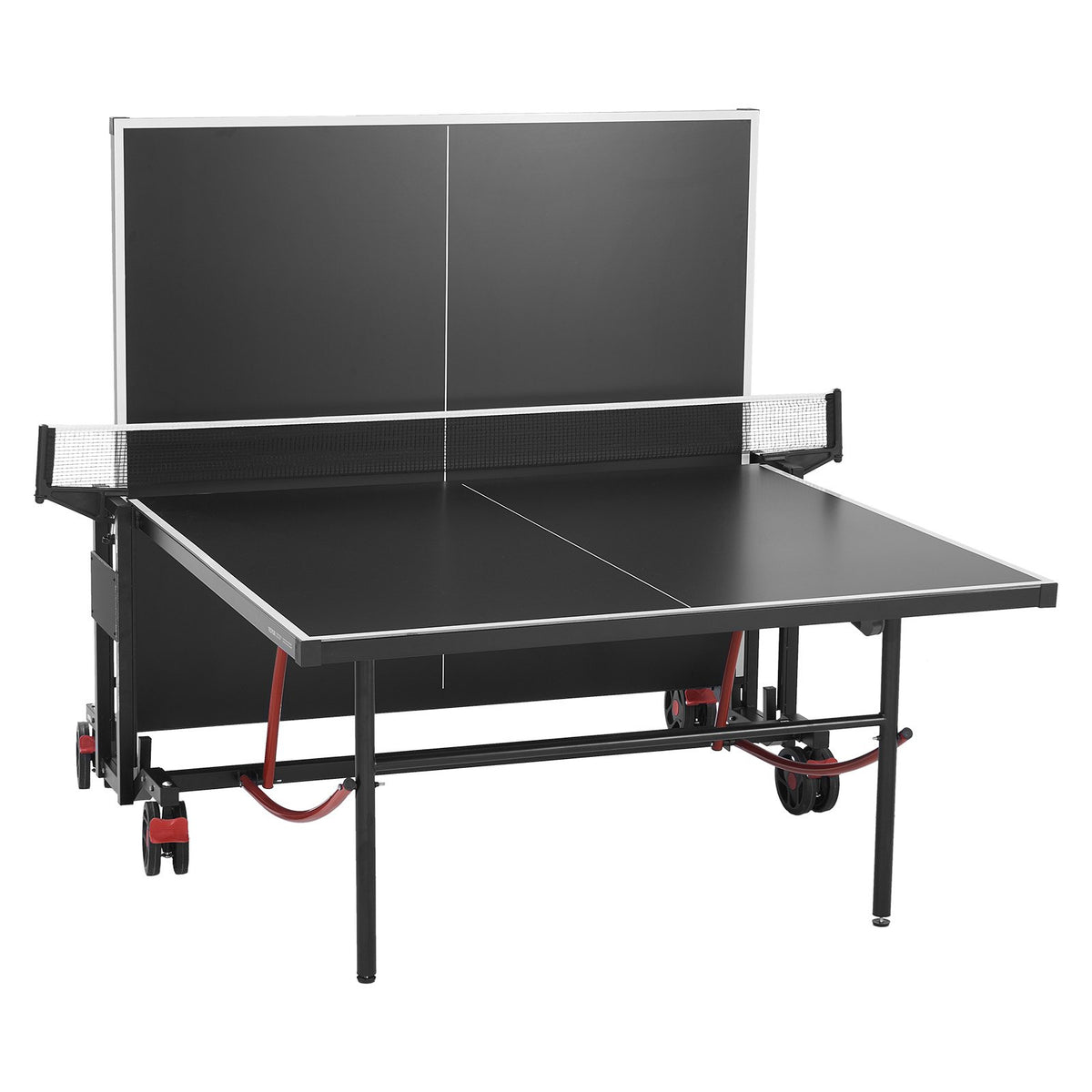VEVOR Ping Pong Table, Professional Table Tennis Game, Indoor/Outdoor All Weather Aluminum Table Tennis Table, Portable Foldable Table with Quick Clamp Net & Large Lockable Wheels, 10 Minute Assembly - DZDTZDPPQZ6MQ32J9V0 - view 10
