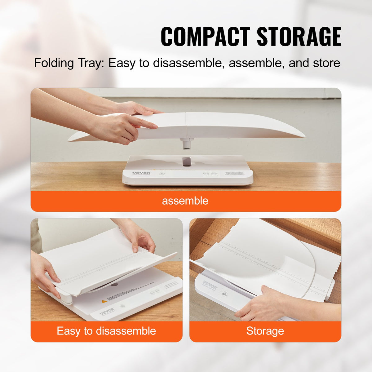 VEVOR Baby Scale, 2-in-1 Infant Weight Scale with Detachable Tray, Digital Baby Scale for Weighing with Hold & Tare Function, 5 Units for Babies, Toddler, Pet, 66LBS Capacity (3 x Battery Included) - DZEHYYECDZFTZN0WVV9 - view 7
