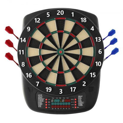 VEVOR Electronic Dart Board, 13.5" Target Dartboard with 43 Games & 200+ Variations for Up to 8 Players, 6 Dart Shafts with Flights & 50 Soft Tips, Color LCD Scoring Screen for Home Party Game Rooms - DZFBB135INCHUNE2I001V9 - view 2