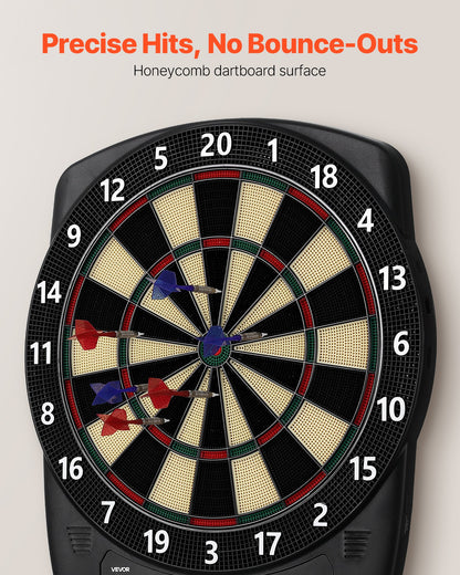VEVOR Electronic Dart Board, 13.5" Target Dartboard with 43 Games & 200+ Variations for Up to 8 Players, 6 Dart Shafts with Flights & 50 Soft Tips, Color LCD Scoring Screen for Home Party Game Rooms - DZFBB135INCHUNE2I001V9 - view 4
