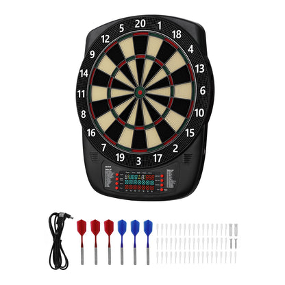 VEVOR Electronic Dart Board, 13.5" Target Dartboard with 43 Games & 200+ Variations for Up to 8 Players, 6 Dart Shafts with Flights & 50 Soft Tips, Color LCD Scoring Screen for Home Party Game Rooms - DZFBB135INCHUNE2I001V9 - view 10