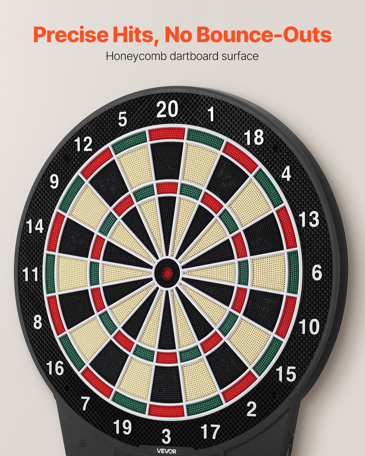 VEVOR Electronic Dart Board, 15.5" Target Dartboard with 43 Games & 320+ Variations for Up to 8 Players, 6 Dart Shafts with Flights & 50 Soft Tips, Color LCD Scoring Screen for Home Party Game Room - DZFBB155INCHSNG86001V9 - view 4