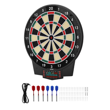 VEVOR Electronic Dart Board, 15.5" Target Dartboard with 43 Games & 320+ Variations for Up to 8 Players, 6 Dart Shafts with Flights & 50 Soft Tips, Color LCD Scoring Screen for Home Party Game Room - DZFBB155INCHSNG86001V9 - view 10