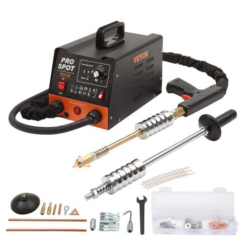 VEVOR Stud Welder Dent Repair Kit, 3KW Spot Welder Dent Puller with 6 Welding Modes, Auto Body Spot Welding Dent Puller Machine & 16 Types of Welding Accessories for Car, Truck, Motorcycle Dent Repair - DZFTSLZHJ3KWV0J5VV1 - view 1