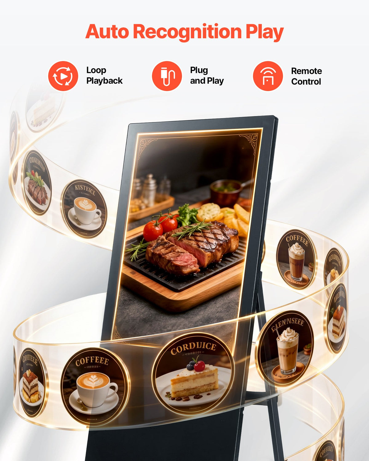 VEVOR 32 in Indoor Digital Signage Floor Standing Advertising Display Kiosk, with WiFi HDMI/USB Input Android OS, 178° Wide View, LCD Screen Interactive Monitor, Commercial Totem Vertical Poster - DZGGT2025GSKAHN81001V1 - view 6