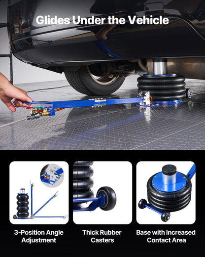 VEVOR Air Jack, 6 Ton/13227 lbs Airbag Jack, Lift Up to 26.5 inch with Heightened Column, Adjustable Handle & Thick Rubber Pad, 2-5 s Fast Lifting Pneumatic for Car, SUV, Pickup Truck Repair, Garage - DZGZQNQJDLS6CB1LJ001V0 - view 6