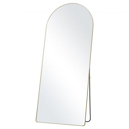 VEVOR Arched Full Length Mirror, 71'' x 30'', Large Free Standing Leaning Hanging Wall Mounted Floor Mirror with Stand Aluminum Alloy Frame, Full Body Dressing Mirror for Living Room Bedroom, Black - DZJGXLDJ71YCEYKBYV0 - view 2