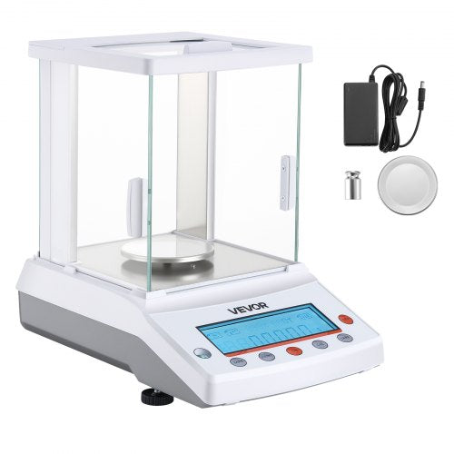 VEVOR Analytical Balance, 220 g x 0.1 mg, 0.0001 g High Precision Accuracy Lab Scale, g/oz/ct/mg 4 Units Electronic Digital Analytical Balance with Glass Draft Shield, for Laboratory Jewelry Pharmacy - DZJMFXTP0000JSCNL001V1 - view 2