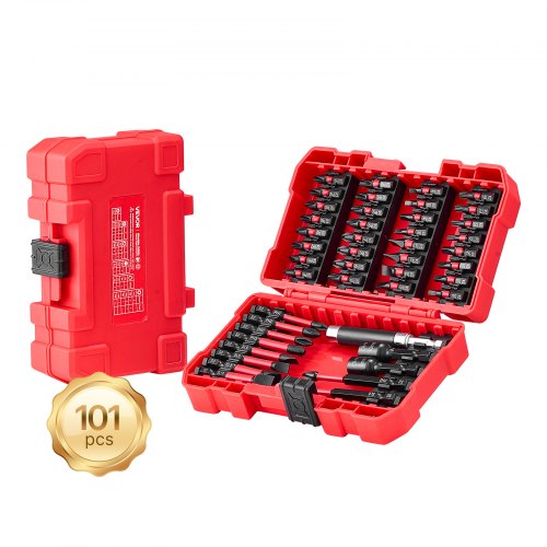 VEVOR Screwdriver Bit Set, 101-Piece, Magnetic Phillips, Pozidriv, Slotted, Square, Torx, Hex Bits, Hex Nut Sockets, Extension Rod with Storage Case, High-Strength S2 Alloy Steel, Blackened Finish - DZLLSPTTZ100QT3AW001V0 - view 2