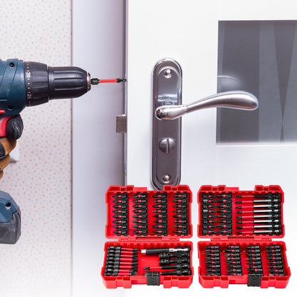 VEVOR Screwdriver Bit Set, 101-Piece, Magnetic Phillips, Pozidriv, Slotted, Square, Torx, Hex Bits, Hex Nut Sockets, Extension Rod with Storage Case, High-Strength S2 Alloy Steel, Blackened Finish - DZLLSPTTZ100QT3AW001V0 - view 9