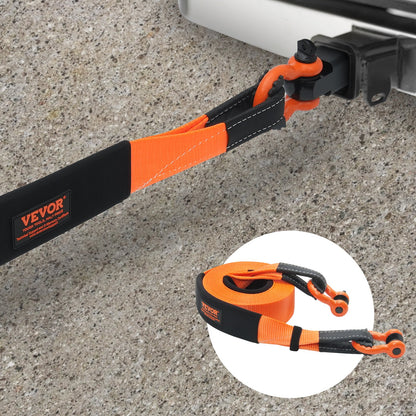 VEVOR Polyester Heavy Duty Tow Strap Recovery Kit 3" x 30 ft (MBS-36,000 lbs) Winch Strap, Triple Reinforced Loop, Snatch Strap + 2" Shackle Hitch Receiver + 3/4" D-Ring Shackles (2PCS) + Storage Bag - DZNL3IN30FTC2VVOJV0 - view 9