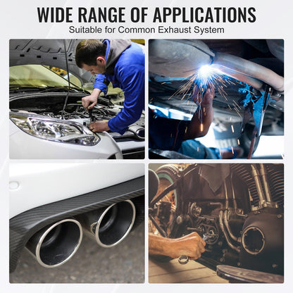 VEVOR Exhaust Kit, 16pcs, DIY Universal Stainless Steel Exhaust Kit with Slip-Fit Joint & Large Exhaust Tube, Rust-Proof Exhaust Pipe for Exhaust System, Fit for Garage/Auto Repair Store/4S Store - DZPQGTJ16PCS9KJX2V0 - view 7