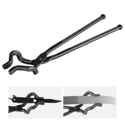 VEVOR Blacksmith Tongs, 18” Z V-Bit Tongs, Carbon Steel Forge Tongs with A3 Steel Rivets, for Knife Blades, Long Pieces, Circular Forgings, for Beginner and Seasoned Blacksmiths and Bladesmiths - DZQDPQZV18YZLIJY0V0 - view 1