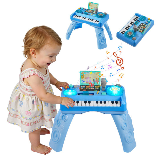 VEVOR Baby DJ Playset for Toddlers 1-3, Educational Musical Table Toys with 133 Sound Sources, Recording and LED DJ Turntable, Baby Activity Table for Birthday, Gift for Kids Aged 6+ Months - DZSGETWJXXZSCJ5YS001V9 - view 1