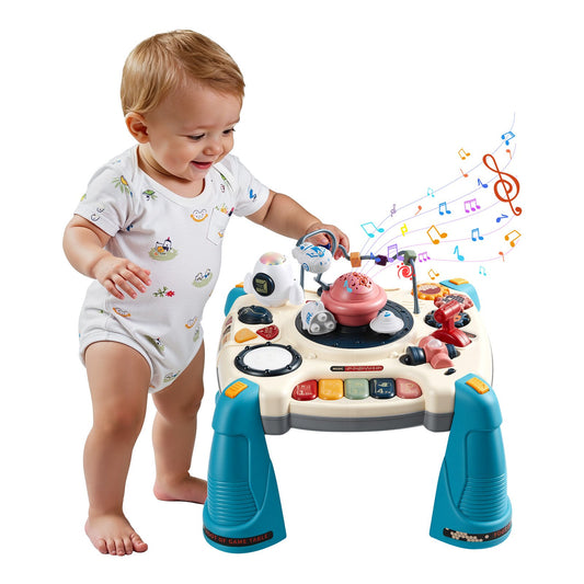 VEVOR Baby Spacecraft Musical Table Toys for 1-3 Years Old, Learning Activity Desk with Space Theme & Soft-glow Star Projector & 60+ Sound Sources, Toddler Learning Table for Kids 6+ Months - DZSGETWJXXZSJ5HHN001V9 - view 1
