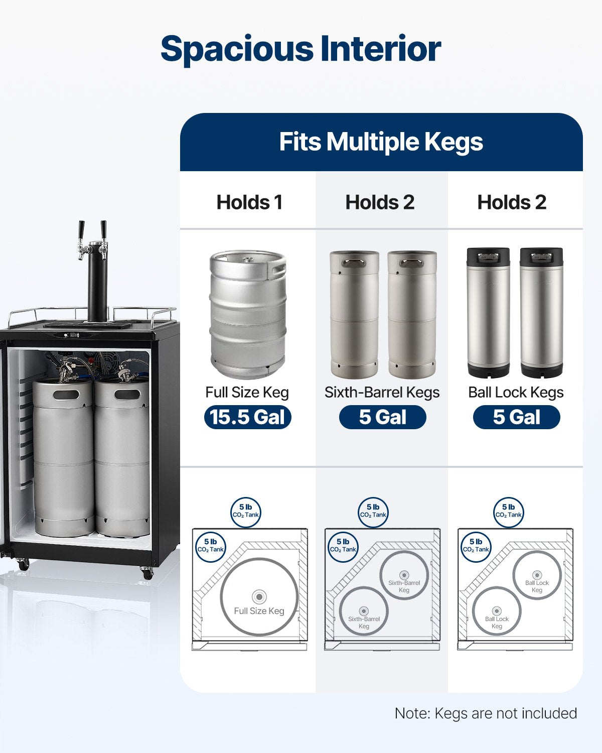 VEVOR Vertical Kegerator Key Dispenser