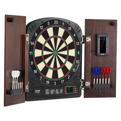 VEVOR Dartboard and Cabinet Set, Ready-to-Play Bundle Dartboard Cabinet Set, Hideaway Cabinet Features Electronic Scoring, Easy Assembly, Complete with All Accessories, Perfect for Cricket Games - DZTZZXB00000FQ0DMV9 - view 10