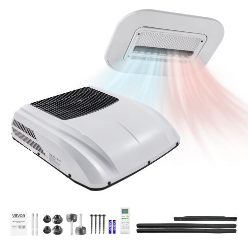 VEVOR Truck Air Conditioner, 12V 10000 BTU RV Rooftop AC Unit, 350 m³/h Airflow, Cooling & Heating 2 in 1 Function Cab Air Conditioner, Quiet A/C Unit for Semi Truck Trailer Motorhome Tractor Caravan - DZYTS12VLN10P459E001V9 - view 2