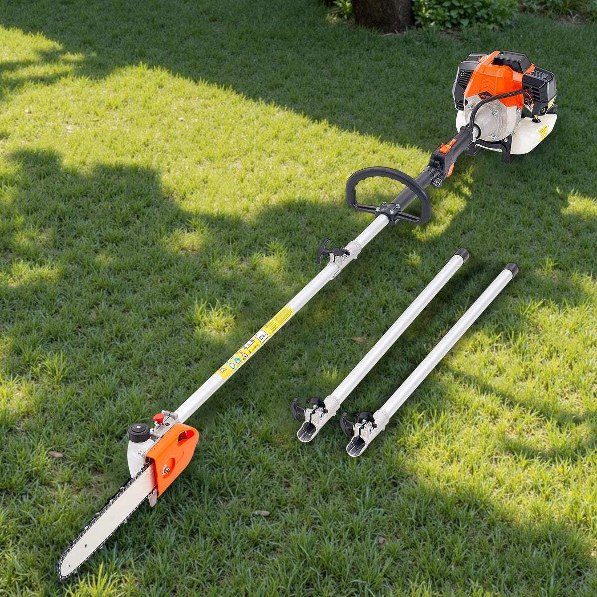 VEVOR Gas Pole Saw, 43CC 2 Stroke Gas Powered Pole Saws with 12 in Cutting Bar, Cordless Tree Trimmer with Rotatable Head, 7.1 to 12 ft Extendable, Powerful Chainsaw for Tree Trimming Pruning - ECCYJ43CC11FFK41F002V0 - view 9