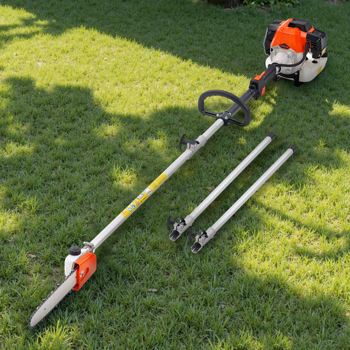 VEVOR Gas Pole Saw, 43CC 2 Stroke Gas Powered Pole Saws with 10 in Cutting Bar, Cordless Tree Trimmer with 30 fl.oz Fuel Tank, 6.8 to 11.7 ft Extendable, Powerful Chainsaw for Tree Trimming Pruning - ECCYJ43CC11FIMEJL002V0 - view 9