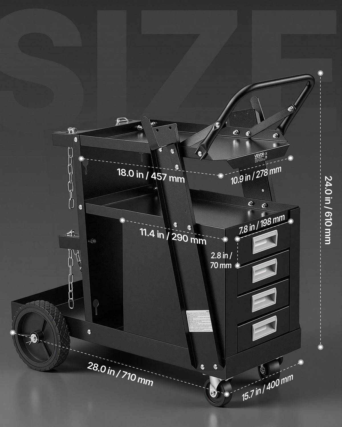 VEVOR Welding Carts - Select Your Configuration - ECSTHJTC265LBXFETV0 - view 3