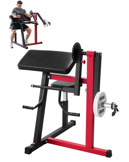 VEVOR Preacher Curl Machine, 2 in 1 Bicep Curl Machine and Triceps Extension Machine, Seated Arm Isolated Bicep Station, Strength Training Workout Weight Bench, Exercise Equipment for Home Gym - EHYMSYKDJGDCOS93AV0 - view 1