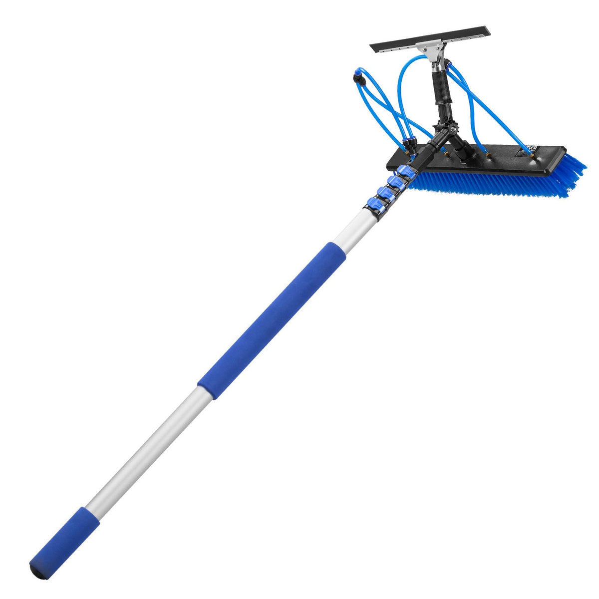 VEVOR Solar Panel Cleaning Kit, 15 ft, Water Fed Pole Kit with Cleaning Brush, Squeegee, Soap Dispenser, Extendable Aluminum Telescopic Pole, 180° Rotatable Brush Head, for Roof Mounted Solar Panels - EHYTYNDCBQJTFTZWI001V0 - view 10