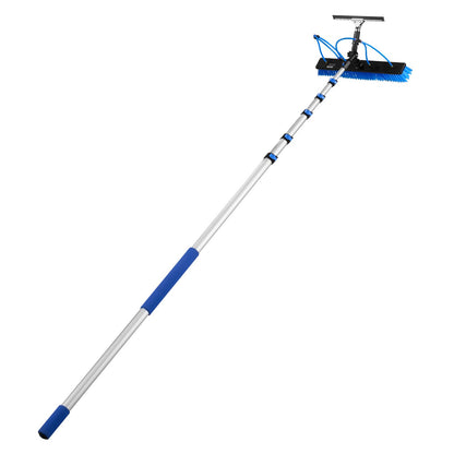 VEVOR Solar Panel Cleaning Kit, 33 ft, Water Fed Pole Kit with Cleaning Brush, Squeegee, Soap Dispenser, Extendable Aluminum Telescopic Pole, 180° Rotatable Brush Head, for Roof Mounted Solar Panels - EHYTYNDCBQJTM20T3001V0 - view 10