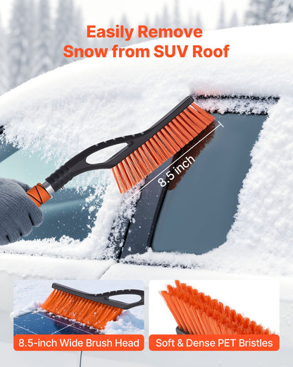 VEVOR Snow Brush and Ice Scrapers for Car Windshield, 27-inch Aluminum Snow Scraper Removal Tool with Foam Grip & Scratch-Free Bristles, Detachable and Easy-to-Carry for Cars, Trucks, SUVs, RVs - EHYXCSF000006I8HD001V0 - view 4