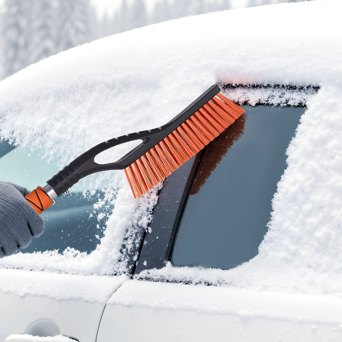 VEVOR Snow Brush and Ice Scrapers for Car Windshield, 27-inch Aluminum Snow Scraper Removal Tool with Foam Grip & Scratch-Free Bristles, Detachable and Easy-to-Carry for Cars, Trucks, SUVs, RVs - EHYXCSF000006I8HD001V0 - view 9