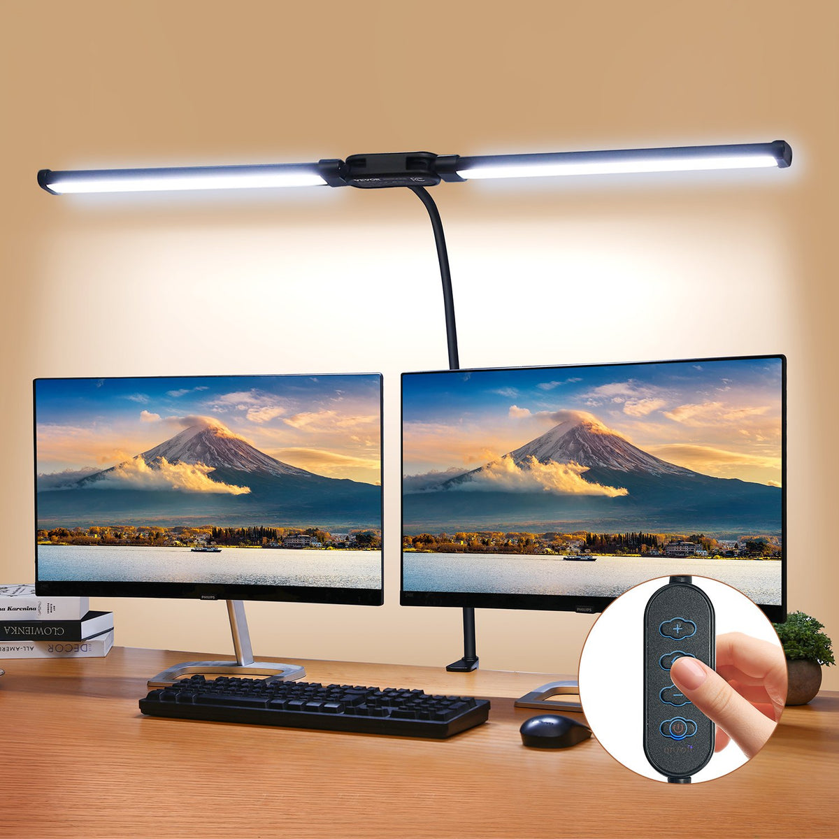 VEVOR LED Desk Lamp with Clamp, Double Head Architect Desk Lamp for Home Office, Eye-Caring Desk Light with 360° Adjustable Gooseneck, 50 Lighting Modes & Timer Function for Studying Working Drawing - EJTDJZ000000643ZGV1 - view 1