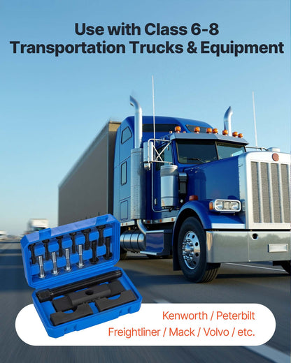 VEVOR Yoke Puller, Made for Class 6-8 Transportation Trucks and Equipment, Heavy Duty Yoke Removal Tool Kit, Automotive Yoke Puller Kit Compatible with Kenworth, Peterbilt, Freightliner, Mack, Volvo - ELBQZX000000WAF92001V0 - view 3