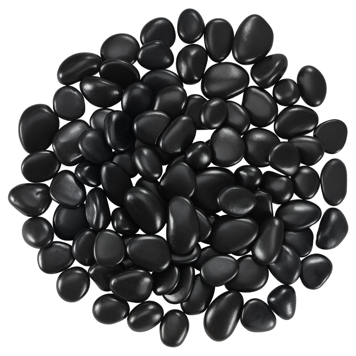 VEVOR Black River Rocks, 1-2 inch 15 lbs, Smooth & Polished Natural Pebble Stones, Decorative Garden Landscaping Stones, Paving Plant Rocks for Fish Tank, Flower Pots, Water Fountains, Pathways, Backyard - ELSHELS12INCUKJ9F001V0 - view 1