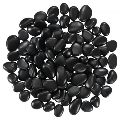 VEVOR Black River Rocks, 1-2 inch 15 lbs, Smooth & Polished Natural Pebble Stones, Decorative Garden Landscaping Stones, Paving Plant Rocks for Fish Tank, Flower Pots, Water Fountains, Pathways, Backyard - ELSHELS12INCUKJ9F001V0 - view 2