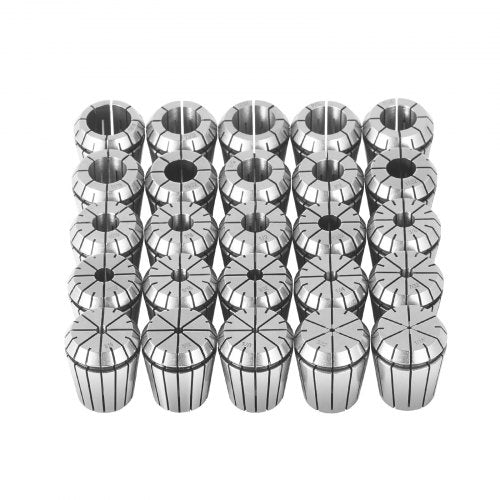 VEVOR 25 pcs ER32 Collet Set, 1/16''-13/16'', ER32 Spring Collet Chuck Set, 0.0006"/15 μm TIR Lathe Chuck Tool with 25 Labeled Storage Boxes, for CNC Engraving Machine Milling - ERJTER3225J000A7AV0 - view 1