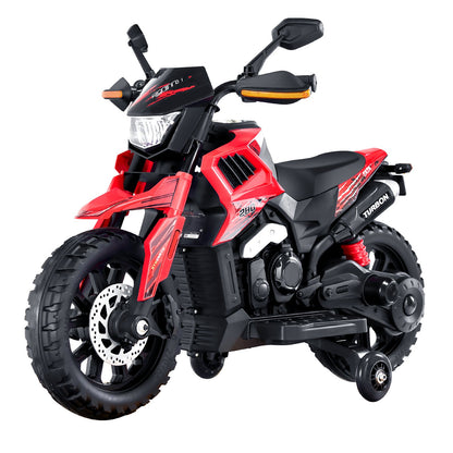 VEVOR Kids Ride On Motorcycle, 12V Battery Powered Electric Motorcycle with Speed Up to 3mph, Detachable Training Wheels, Headlight, LED Light, Music, Bluetooth, Gift for Children Boys Girls Aged 3-4 - ETCQMTCLLMTC7SZV6V1 - view 1