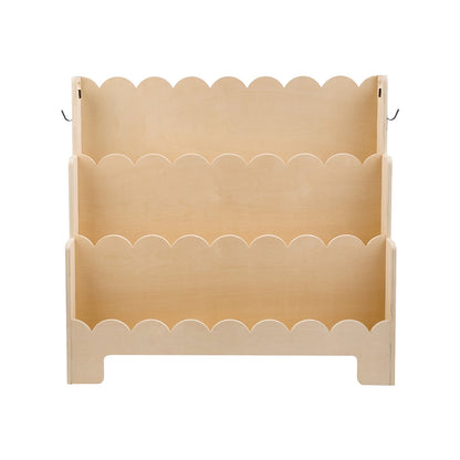 VEVOR Montessori Bookshelf, 3-Tier Scalloped Kids Bookshelf, Front Facing Toddler Bookcase, Dual Hooks for Hanging Backpacks, Baby Bookshelf for Kids Room, Living Room, Entryway, Nursury, Preschool - ETCWJJZMZ213NLXZJ001V0 - view 10