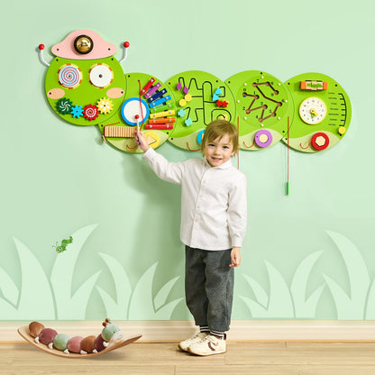 VEVOR Activity Wall Busy Board Panels, 12 Activities, Montessori Sensory Wall Panels Toy for Kids Ages 3-12, Interactive Learning Activity Center, Great for Toddler, Playroom, Nursery, Classroom - ETMLGBMZKZHSJX9H1001V0 - view 9