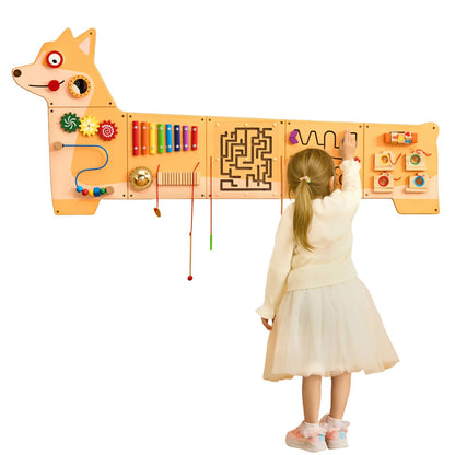 VEVOR Puppy Activity Wall Busy Board Panels, 12 Activities, Montessori Sensory Wall Toy for Kids 3-12 Years, Montessori Learning Activity Center, Ideal for Toddler Playroom Nursery Classroom - ETMLGBMZKZHSKMS92V0 - view 1